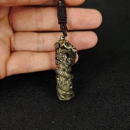 Brass Dragon Column Pendant Beautiful Economical Zodiac Dragon Auspicious Cloud Pendant Longteng Fou