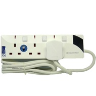 SoundTech 3 Pin 4 Way 2m Extension Plug