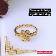 diamond infinity mystic knot ring diamond ring