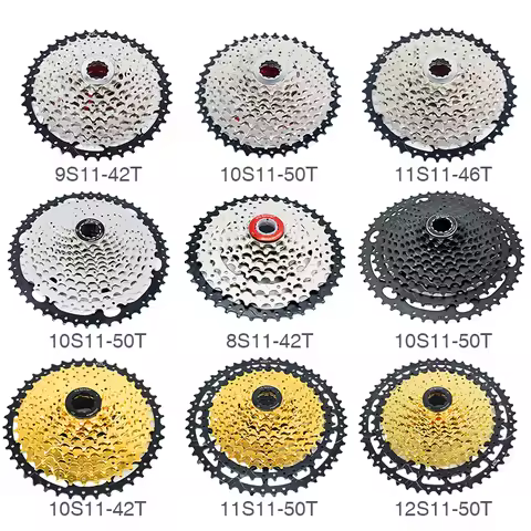 VG Sports Bicycle Cassette 8 9 10 11 12 Speed MTB Bike Bracket Sprocket Bicycle Freewheel k7 8v 9v 1