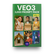 หนังสือ VEO3 3000 Prompt Pack Vol.3 | Pets Product Ads Tutorials Thai Style Festivals Sci-Fi | คลังพ