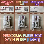 PERODUA FUSE BOX WITH FUSE 82600-BZQ00(9-J), 82600-BZQ10(9-K), 82600-BZQ20(9-M)ORIGINAL USED READY S