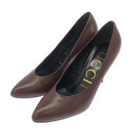 【二手，B級】古馳（Gucci）GUCCIRED皮革高跟鞋，女士高跟鞋