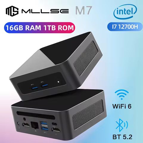 MLLSE M7 Mini PC Intel Core i7 12700H 16G RAM 1TB ROM Windows 11Pro WiFi 6 BT 5.2