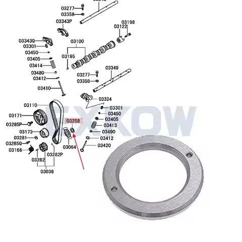 Timing Belt Train Spacer for Mitsubishi Lancer Colt CS1A CS2A CS3A CS3W Z25 Z27 2000-2013 MD378201