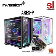 Invasion ARES-P Premium ATX Frame Superior Vision PC Case (With 8ARGB Fans)