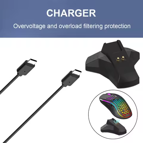 Mouse Charging Dock For Razer DeathAdder V2 Pro/Naga Pro/Viper Ultimate/Viper Ultimate/Basilisk Wire