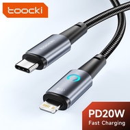 Toocki PD 20W USB C to Lightning Cable for iPhone 12 13 14 pro max mini xs LED PD Fast Charger USB Type C to Lightning Data Cable