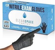 CSP Black Nitrile Gloves, Extra Thick 5.5 Mil, Disposable, Powder-Free, Latex-Free