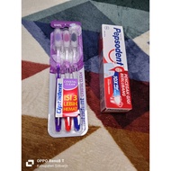 Pepsodent toothpaste 120g and ciptaden toothbrush 3pc