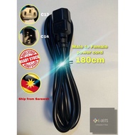 Power monitor cord extension cable c13 male to c14 female.