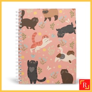 Spiral Notebook/Double Ring Notebook-(A4/A5 | Line/Blank | 80gsm)-Cute Cat 28|ROYCE PUBLISHING Noteb