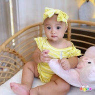KATUN 3IN1 JEJE SET ROMPER BY LITTLE KODA GIRLS' CLOTHES AGED 0-18 MONTHS PREMIUM COTTON MATERIAL