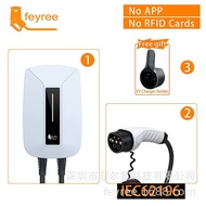 Feyree กล่องติดผนังเครื่องชาร์ต EV แท่นชาร์จรถยนต์ไฟฟ้าที่ชาร์จอีวีแบบปลั๊กและใช้2 7KW 32A