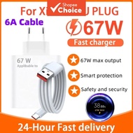 USB To C 1M 6A Fast Charging Data Cable With 67W US/EU MAX Charger For Xiaomi 11T/11T Pro/Po X3/F3