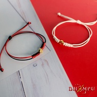 GOLD Initial Bracelet Round Korean Rope 1mm Woven model GB20