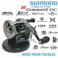 19' & 20' SHIMANO CALCUTTA CONQUEST DC BAITCASTING (BC) REEL