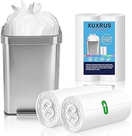 XUXRUS 50 L Large Rubbish Bag Transparent Kitchen Bin Bags Pack of 20 for Bathroom, Office, Living R