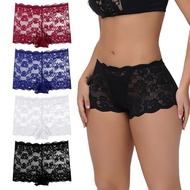 Lace Boxer Brief Set - High Waist Sexy Shorts Style Underwear