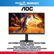 AOC 27G4HX 27" 200Hz Gaming Monitor - Fast IPS/200Hz/0.3ms/Adaptive Sync/HDR10/Height adjustment sta