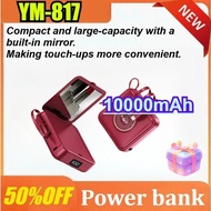 10000mAh 3C Certification Beauty Mirror Cartoon with Cable Mini Portable Power Bank for IPhone for S