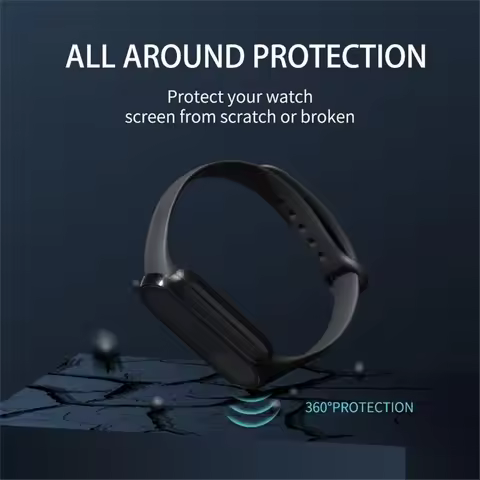 3D Film+Hard for Case Mi Band 6 5 4 3 for Smart Watchband Mi4 Mi3 Full Screen Protector Protective