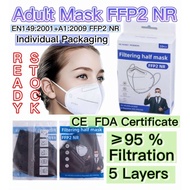 10pack/box Individual pack KN95 Mask Adult FFP2 NR Face Mask 5-Layer Filter Pelitup muka dewasa kn95