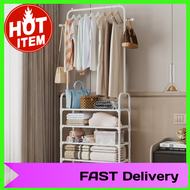 Stainless Steel 5 Tier Clothes Rack Organizer for Multi-purpose Clothing Storage