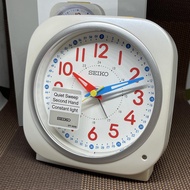 [TimeYourTime] Seiko Clock QHE200W Quiet Sweep Silent Movement Constant Light Alarm Clock QHE200