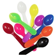 100pcs Dessert Ice Cream Party Disposable Plastic Spoon // Sudu kecil aiskrim