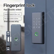 Intelligent Space Free Installation Smart Door Lock Password Gate fingerprint lock Door  Smart Digital Home