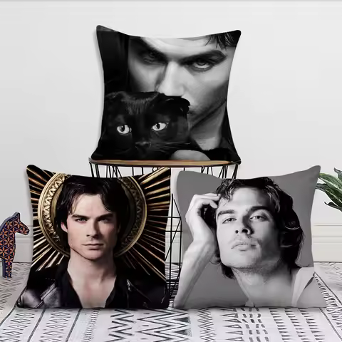 Ian Somerhalder The Vampire Diaries cushion cover Pillow Case Square Cushion Room Bedroom Headboard 