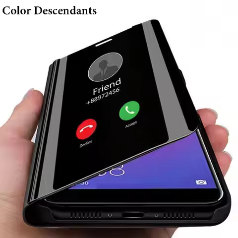 Smart Mirror Case for Xiaomi Redmi 6A 13C 14C 12 12C 10C 9A 9C Note 14 13 Leather Flip Phone Case fo