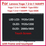 14 Inch Touch Screen For Lenovo Yoga 7 2-in-1 14IML9 Yoga 7 2-in-1 14AHP9 LCD Display Digitizer+With