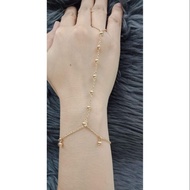 RING BRACELET CONNECTED 10K GOLDFILLED GOLD BRACELET