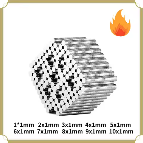 6x1mm Thin Neodymium Strong Magnets 2*1 5x1 3*1 Permanent Round Magnet 1*1 7x1 4x1 Disc Powerful Mag
