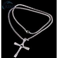 KIMI-Necklace Crystal Jesus Cross Pendant Gift Jewelry High Quality For Women