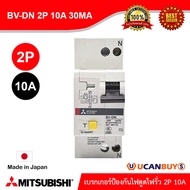 MITSUBISHI เมนเบรกเกอร์ป้องกันไฟดูดไฟรั่ว 2P 10A ซีรีส์ BV-DN | BV-DN 2P 10A 30MA | Ucanbuys