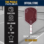 Six Zero Ruby Pickleball Paddle 14mm / 16mm Red & White