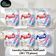FAB All-In-One Laundry Capsules (24/72 capsules)