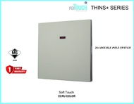 [reTouch] Thins+ Series Soft Touch [ECRU COLOR]- Switch & Sockets Full Frame Minimalist with- SIRIM