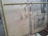 黃銅 淡水珍珠耳環