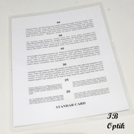 Kartu Jaeger, reading card sudah dilaminating