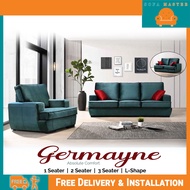 Sofa Master - Germayne 1/2/3 Seater and L-Shape Fabric Sofa Set In Green