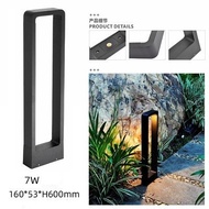60cm Waterproof Garden Pillar Light - Rectangular Shell - Aisle Lighting