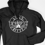 Zipper Hoodie Jacket - Guns N Roses Rock Band Logo