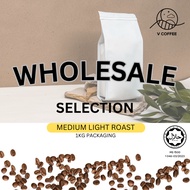 1kg- ( WHOLESALE ) V Coffee - Coffee Beans (Medium Light Roast ) cafe use Arabica Coffee Bean