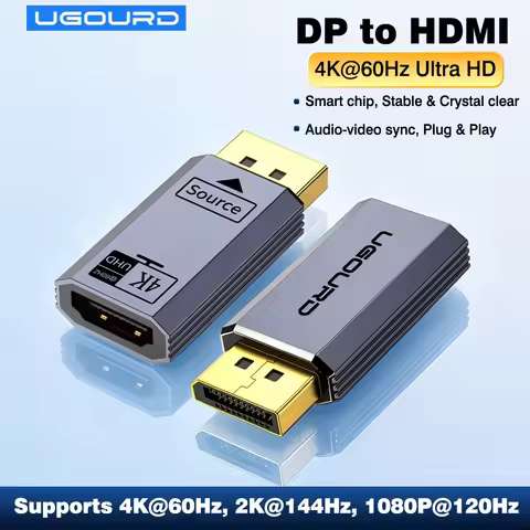 0.2m 4K 60Hz DP to HDMI Adapter Cable, Unidirectional DisplayPort 1.2 to HDMI Converter 4K30Hz 2K@14