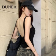 DUNEA Women's Retro American Backless Bodysuit