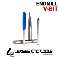 Mata Router V-BIT LEXEES 0.1X60° Engraving Bit Cutter 0.1mm Grafir Carbide 0.1 mm Engraving Piramid